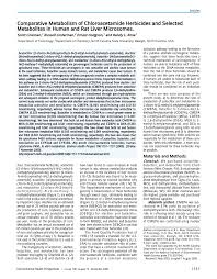 PDF) Comparative Metabolism of Chloroacetamide Herbicides and Selected  Metabolites in Human and Rat Liver Microsomes
