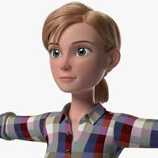Grace Cartoon Girl Woman Female 3d Model Girl Cartoon 3d Model Character Character Design