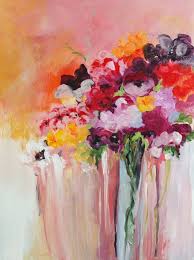 This painting is going to be our model for this project. Abstract Flowers Painting Acrylic Painting Inspired