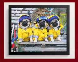 Maybe you would like to learn more about one of these? Pug Wall Art Fishermen Pug Pups Pug Puppies Art Print Pug Gift By Pugs And Kisses 5x7 8x10 11x14 16x20