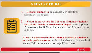 A continuación, le compartimos un abc de las medidas: Bogota Tendra Restriccion Total De La Movilidad Desde El Jueves 7 A Las 11 59 P M Hasta El Martes 12