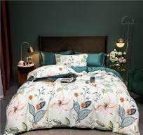 Amazon.com: Juego de ropa de cama de 100% algodón floral de ...