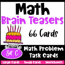 Crossword puzzles are for everyone. Math Brain Teasers Set C Task Cards Worksheets Math Problems Logic Puzzles