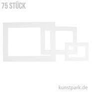 Diese beliebten, vielseitigen, überall gehenrahmen kommen in einer anderen. Passepartout Rahmen Weiss Quadratisch 0 4 Mm 270 G 75 Stuck Sortiert