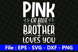 Download Pregnancy Design Pink Or Blue Brother Graphic By Creative Store Creative Fabrica SVG Cut Files