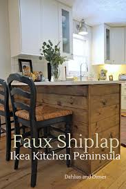 When It Came Time To Install The Base Cabinets Making Our Ikea Kitchen Peninsula Diana Had Big Plans She W Shiplap Kitchen Kitchen Peninsula Kitchen Remodel
