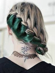 side plait haarfarben zopffrisuren geflochtene frisuren