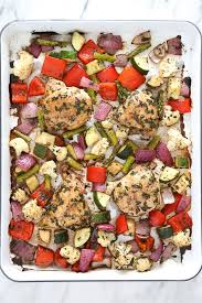 Sheet Pan Balsamic Herb Chicken And Vegetables Recipe Skinny Taste Recipes Sheet Pan Dinners Chicken And Vegetables