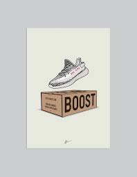Image Of New Yeezy 350 V2 Zebra Box Sneakers Illustration Yeezy Sneaker Art