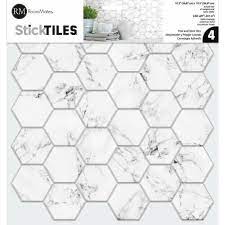White Marble Honeycomb Peel And Stick Tiles V2 Stick On Tiles Peel And Stick Tiles Peel N Stick Backsplash
