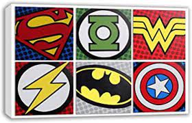 Superheroes logo svg, superhero logo svg, avenger svg, marvel svg, superman svg, batman svg, wonderwoman svg. Marvel Dc Comics Superhero Logo Badges Art Print On Canvas Amazon De Home Kitchen