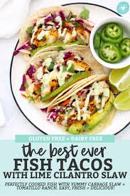 The Best Fish Tacos With Honey Lime Cilantro Slaw Recipe In 2020 Fish Tacos With Cabbage Best Fish Taco Recipe Slaw For Fish Tacos