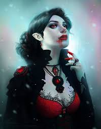 Beautiful Digital Illustrations By Viccolatte Cruzine Vampire Art Female Vampire Vampire Girls