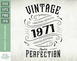 Download 50th Birthday Svg Vintage 1971 Svg Aged To Perfection Etsy In 2021 50th Birthday Cards Happy 50th Birthday 40th Birthday Shirts