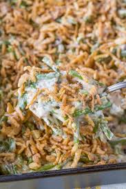 Easy Green Bean Casserole With Green Beans Mushroom Soup Cheese And Fried Onions With Green Bean Casserole Easy Greenbean Casserole Recipe Green Bean Recipes
