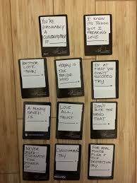 Create your own humorous (or light hearted) cah style game. Hilarious And Creative Ideas For Blank Cards In Cards Of Humani Cards Against Humanity Funny Cards Against Humanity Blank Card Ideas Diy Cards Against Humanity