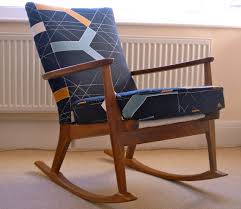 Wood rocking chair upholstered fabric modern rocking chair padded seat nursery rocking chair for indoor living room(chair leg dark wood). Sold Vintage Parker Knoll Rocking Chair Re Upholstered Mid Etsy Rocking Chair Rocking Chair Nursery Old Rocking Chairs
