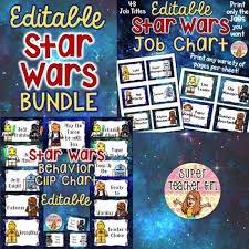 bundle star wars job chart behavior chart editable