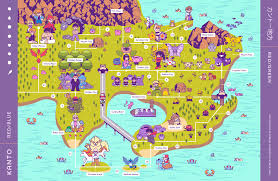 Labeled map of kanto by rythos on deviantart. Byronb On Twitter Finally Finished My Kanto Map In Time For Pokemonday Available For Pre Order In My Store Today Link On My Profile Page Https T Co Thkxjph5kl