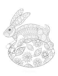 Easter background with creative cute bunny. 42 Easter Bunny Coloring Pages For Kids Adults Free Printables