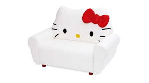 Of course we can't forget to add a cute hello kitty sofa set in your little girl's hello kitty bedroom! Iconic Feline Furniture Hello Kitty Sofa