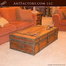 Wells Fargo Coffee Table Stage Coach Strong Box Storage Chest Storage Chest Custom Coffee Table Storage Boxes