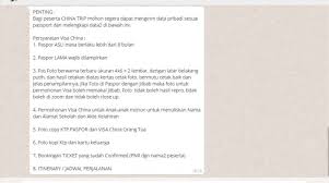 Terakhir, kamu dapat mencetak formulir permohonan visa yang telah kamu isi secara online tersebut, untuk dapat ditempeli foto dan diberi tanda tangan. Syarat Lengkap Permohonan Visa China Rrc Tiongkok
