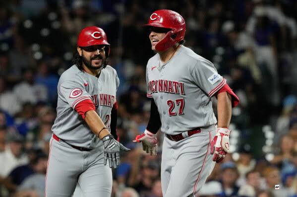 Rookie Sal Stewart homers for the 3rd straight game, helping the Reds beat  the Cubs 7-5 | AP News