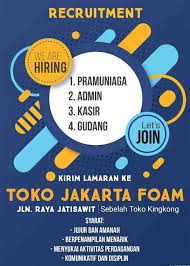 Lowongan Kerja Toko Jakarta Foam Jatisawit Bumiayu Penelitian