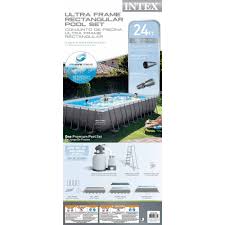 Intex 24ft X 12ft X 52in Ultra Xtr Frame Rectangular Pool Set With Sand Filter Pump Walmart Com Rectangular Pool Intex Pool