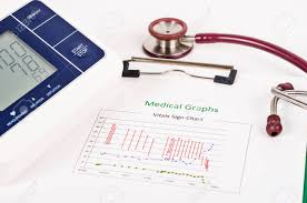 vitals sign chart medical graphs and measuring blood pressure