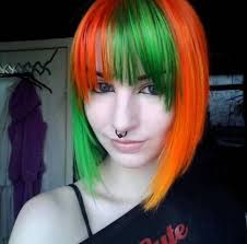 47 Ideas For Hair Green Orange Mixing Hair Color Green Hair Pinwheel Hair Color