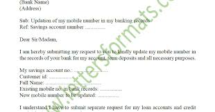 Letter to close bank account: Request Letter To Bank To Add Change Update Mobile Number