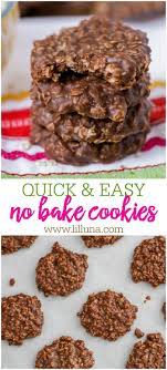 No Bake Cookies Recipe Video Lil Luna Recipe Baking Recipes Cookies Easy No Bake Cookies Quick Cookies