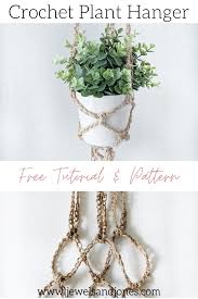 This charming plant hanger is the perfect gift for any plant fanatics in your life. Crochet Plant Hangers Free Tutorial And Pattern Jewels Jones