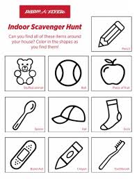 | coloring pages for kids Indoor Scavenger Hunt Printable List Radio Flyer