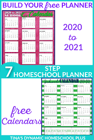 Free 2020 2021 Academic Calendars Homeschool Planner Homeschool Planner Homeschool Teacher Lesson Planner