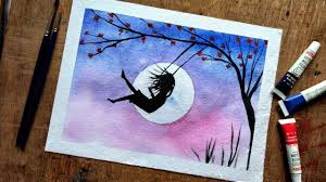 Girl On Swing Drawing For Beginners With Watercolor Paint With David Youtube Indeed, when it comes to children, there seems to be no better pastime for them than to port their heart out on paper and canvas. girl on swing drawing for beginners with watercolor paint with david