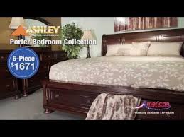 Beautiful Rustic Porter King Panel Bed By Ashley Furniture Luxurious Cherry Brown Finish King Size Bed With An Ashley Furniture Bedroom Collection Panel Bed