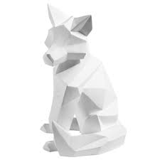 Statuette Renard Blanc Mat H 56cm Arthur Maisons Du Monde