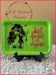 Don T Panic It S Organic Rolling Tray Set Neon Green Etsy Diy Resin Tray Resin Diy Diy Resin Crafts