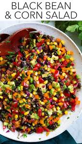 Black Bean And Corn Salsa Recipe With Italian Dressing Black Bean And Corn Salad Healthy And So Delicious It S A Simple Salad Jam Packed Nutritious Black B In 2020 With Images Corn Salad Recipes Healthy Dinner Salads Dinner Salads