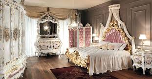 In this bedroom design the bed itself takes the center stage. White French Bedroom Luxury Style Decor Ideas Showing Classy Furniture Plus Unique Chandelier Also Elegant Vanity Gold House N Decor