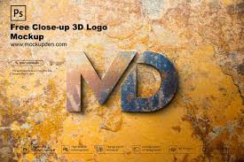 Free Close Up 3d Logo Mockup Psd Template We Can Say That This Beautiful And High Quality Image Featuring A Close Up Logo Logo Mockup Logo Mockups Psd 3d Logo