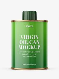 Virgin Oil Can Mockup Virgin Oil Oils Food Mockup