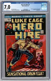 Hero for Hire #1 CGC 7.0 Origin & 1st appearance of Luke Cage - Android's  Amazing Comics