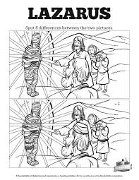 John 11 Lazarus Kids Spot The Difference Can Your Kids Spot All The Differences Between These Tw Sunday School Lessons Sunday School Activities School Lessons