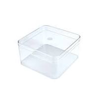 Wholesale Clear Empty Eco-friendly Reusable Food Storage Jars Can Container  Square Pet Plastic Customized Transparent Cake Jar