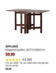 Ikea Chemnitz Applaro Klapptisch Aussen Braun Las Braun 20 77 133x62 Cm Klapptisch Ikea Tisch