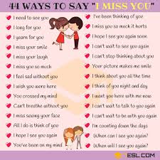 44 Other Ways To Say I Miss You In English 7esl